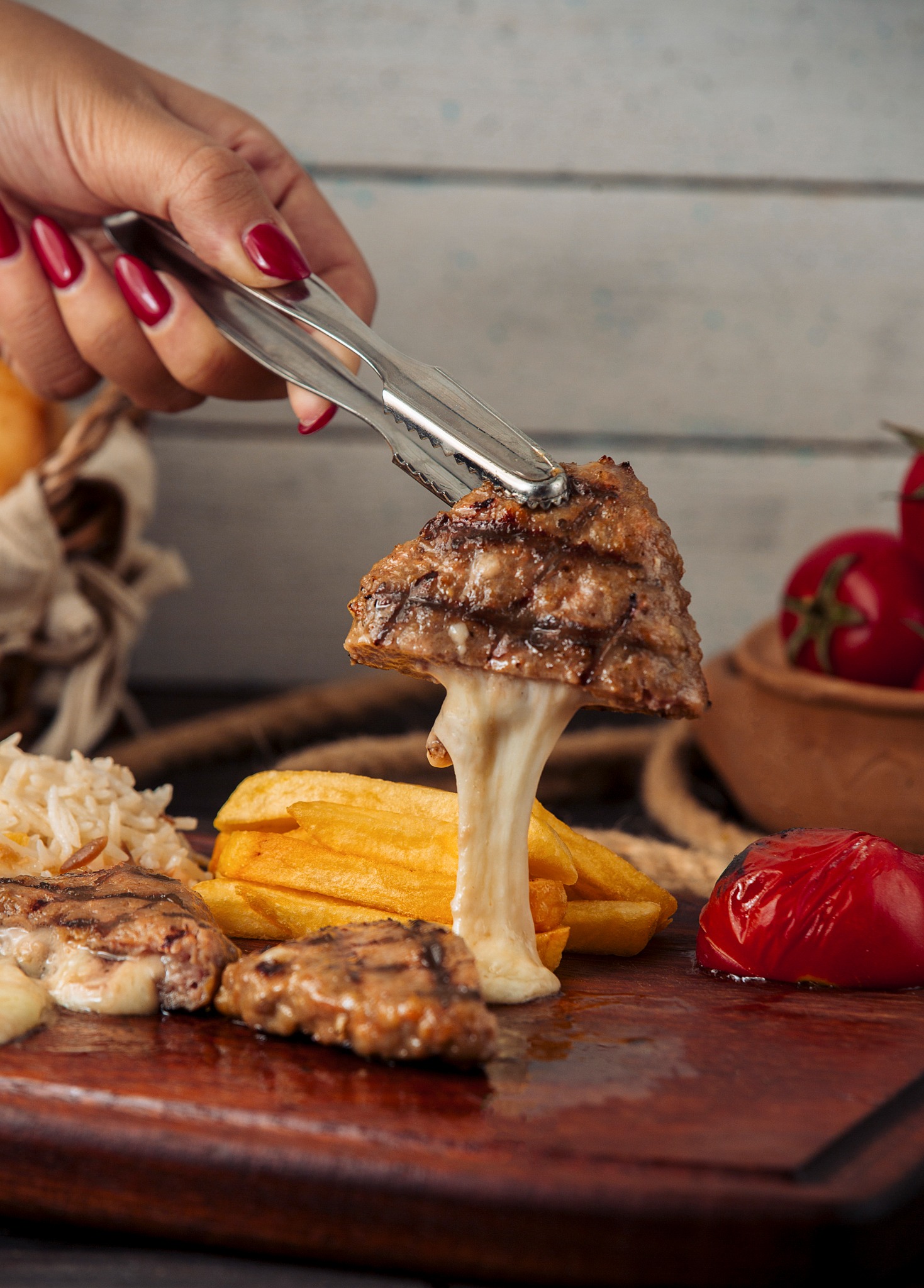 Medalhões de carne com legumes