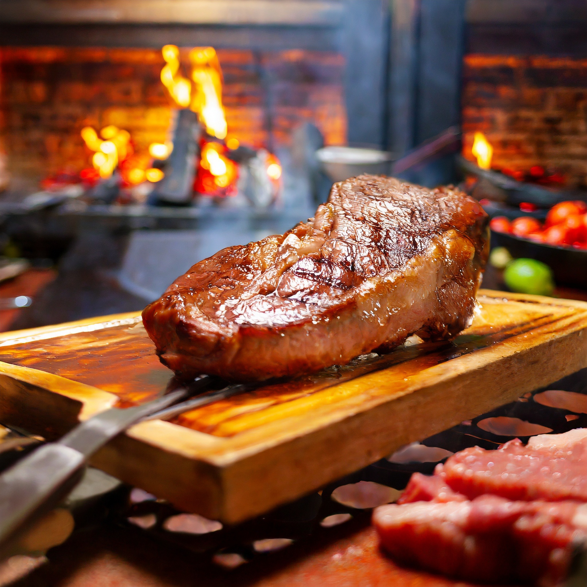 Seleção de carnes servidas